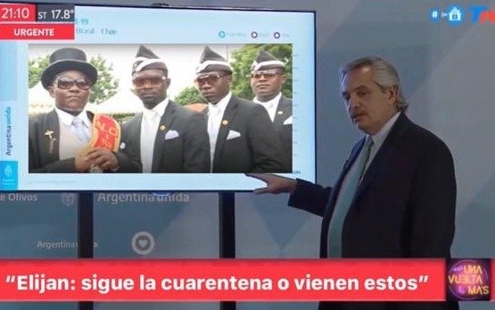 Las diapositivas de Alberto hicieron explotar los memes