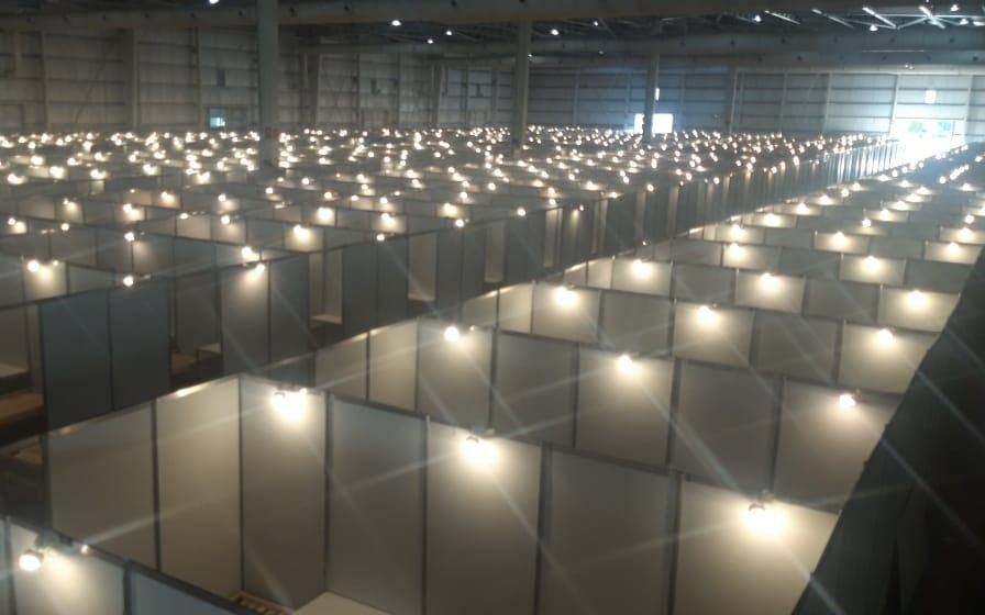 En Tecnópolis armaron el hospital de campaña más grande de Argentina