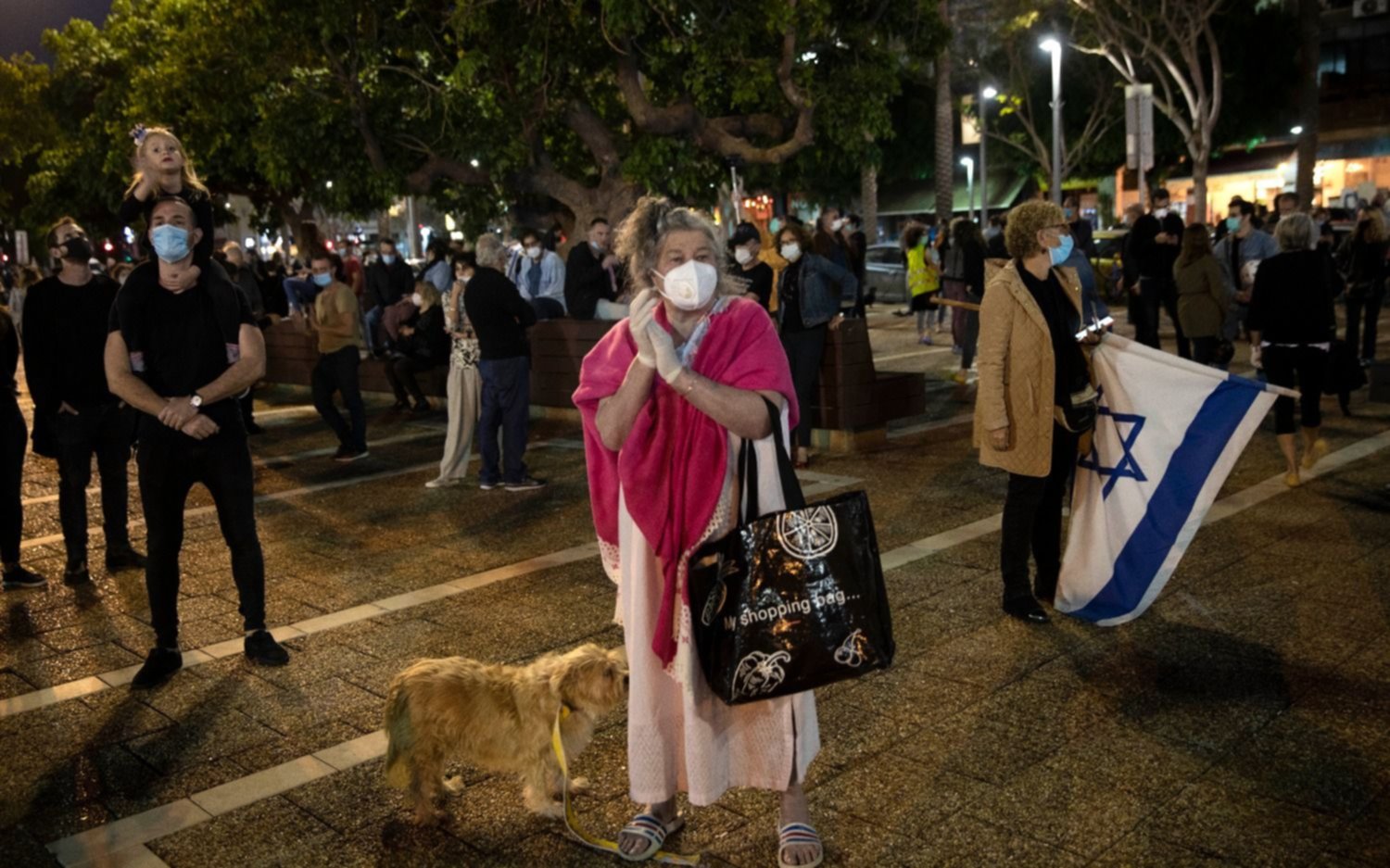 En tiempos de coronavirus, una manifestación con distanciamiento social