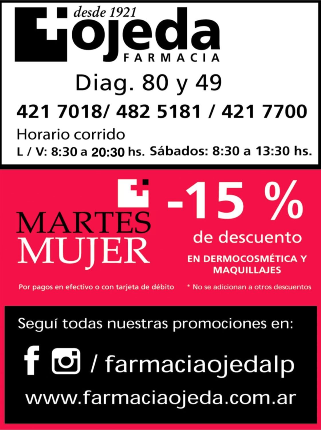Aprovechá los "martes mujer" y llevate todo en dermocosmética y maquillajes