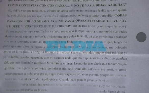 "Soy tu jefe, todas pasaron por lo mismo": denuncian a comerciante platense por abuso sexual