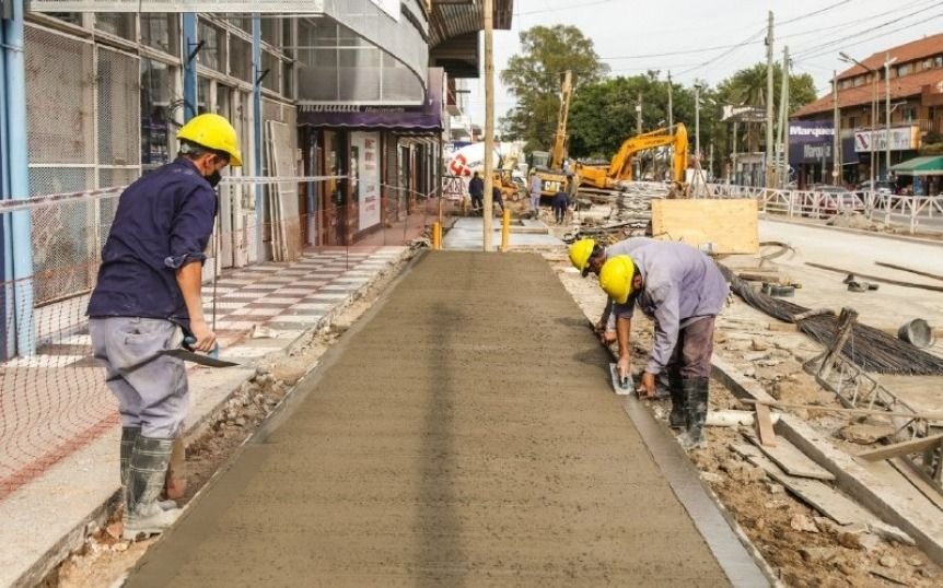 Avanza la obra de refacción integral del ingreso a Villa La Florida