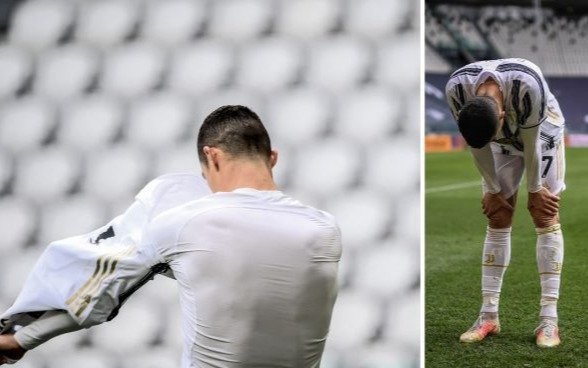 Cristiano Ronaldo se sacó la camiseta de la Juve, la tiró y se armó lío