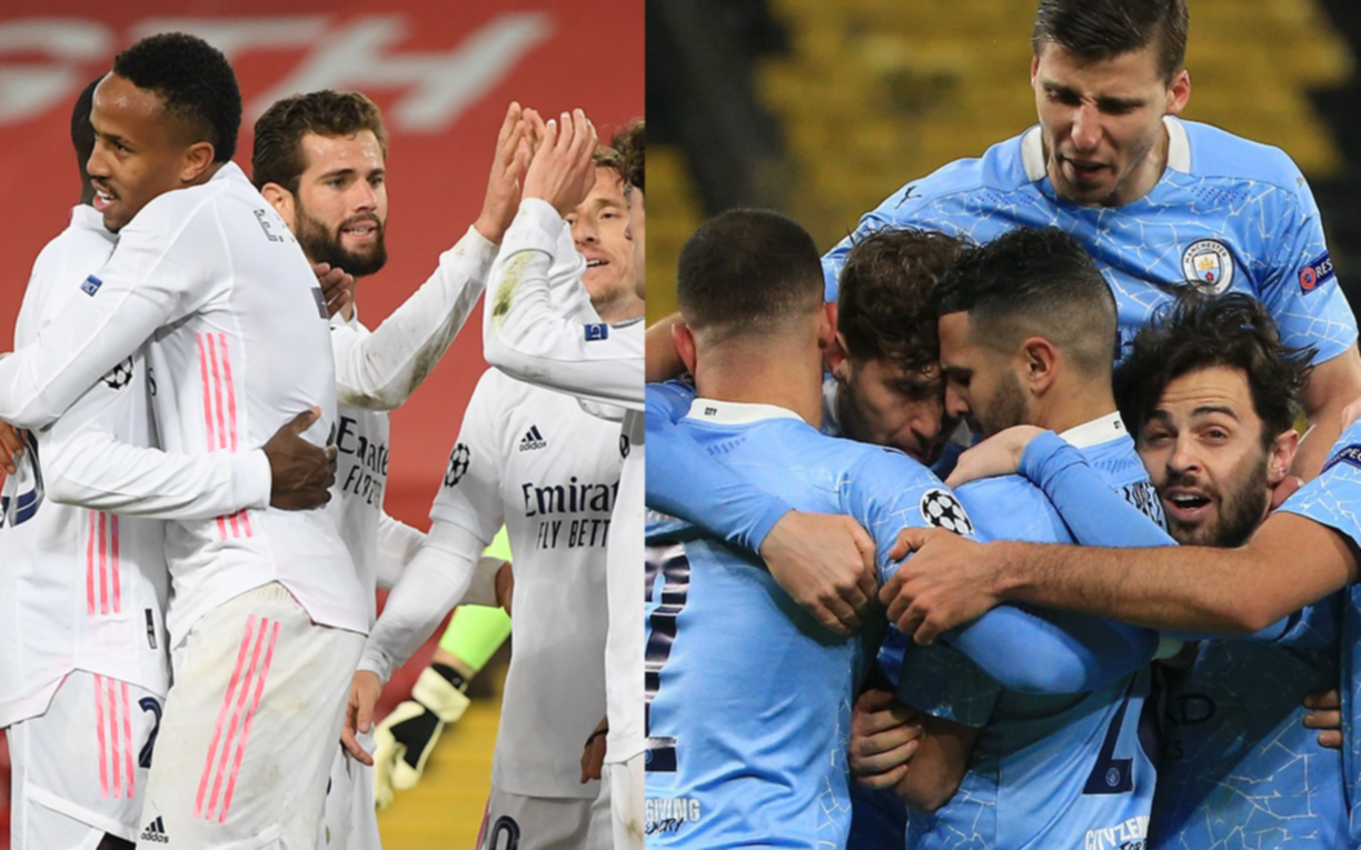 Real Madrid y Manchester City clasificaron a las semifinales de la Champions League