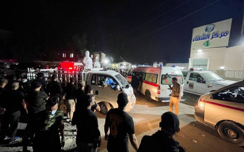 El incendio de una sala de terapia intensiva causa  82 muertes y más de 100 heridos en Irak