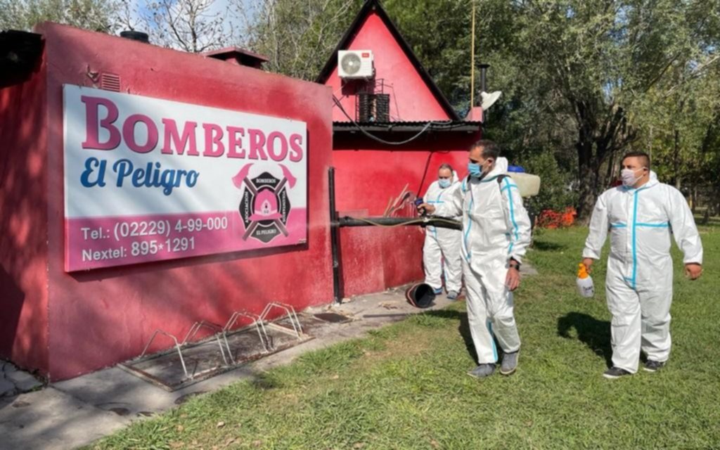 Escudero realizó desinfecciones y sanitización en El Peligro