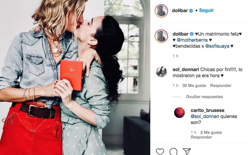 Dolores Barreiro, Bernardita y el apasionado beso que causó confusión
