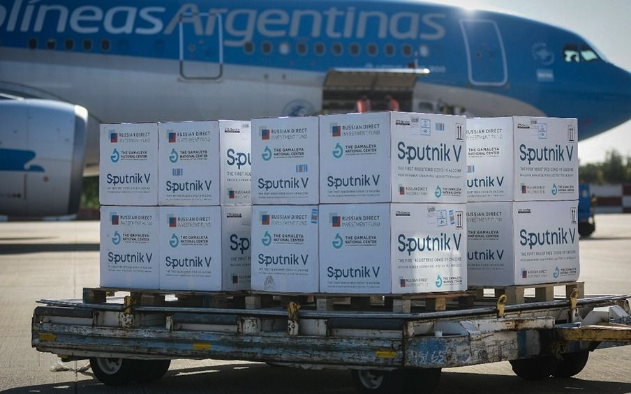 Llegaron 765.545 dosis de componente 1 de la vacuna Sputnik V