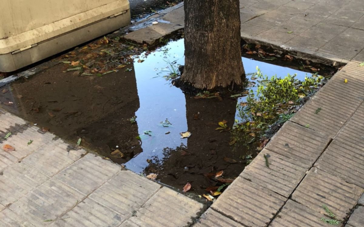 Malestar vecinal por calles repletas de agua a metros de una escuela y un jardín