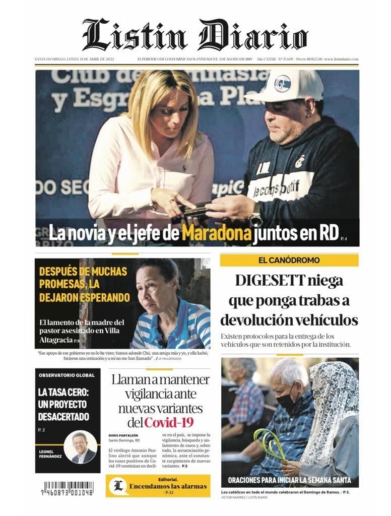 "La novia y el jefe de Maradona juntos": el título del diario que reveló el viaje de Oliva y Pellegrino