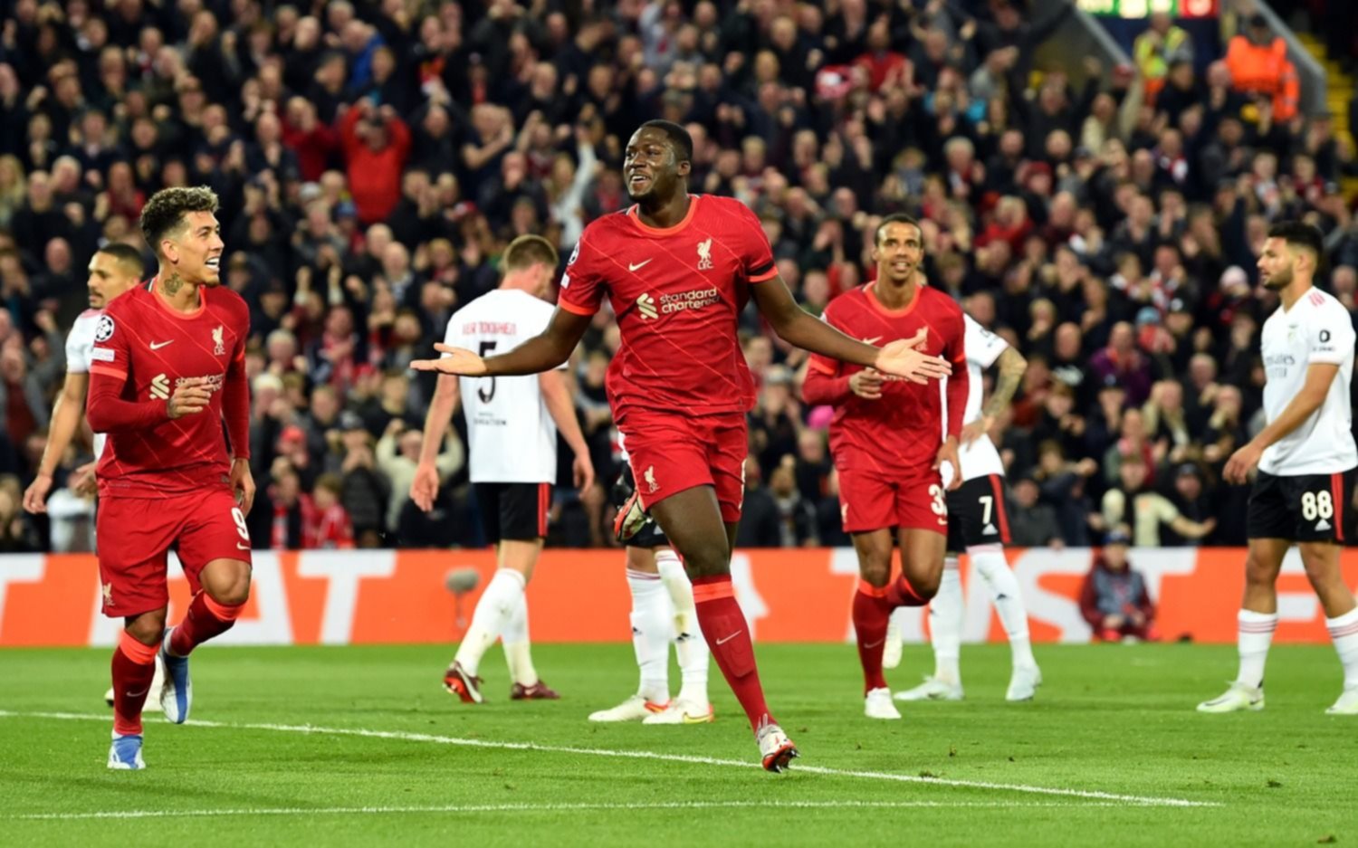 Liverpool igualó 3 a 3 con el Benfica y con algo de suspenso, está en semifinales de Champions