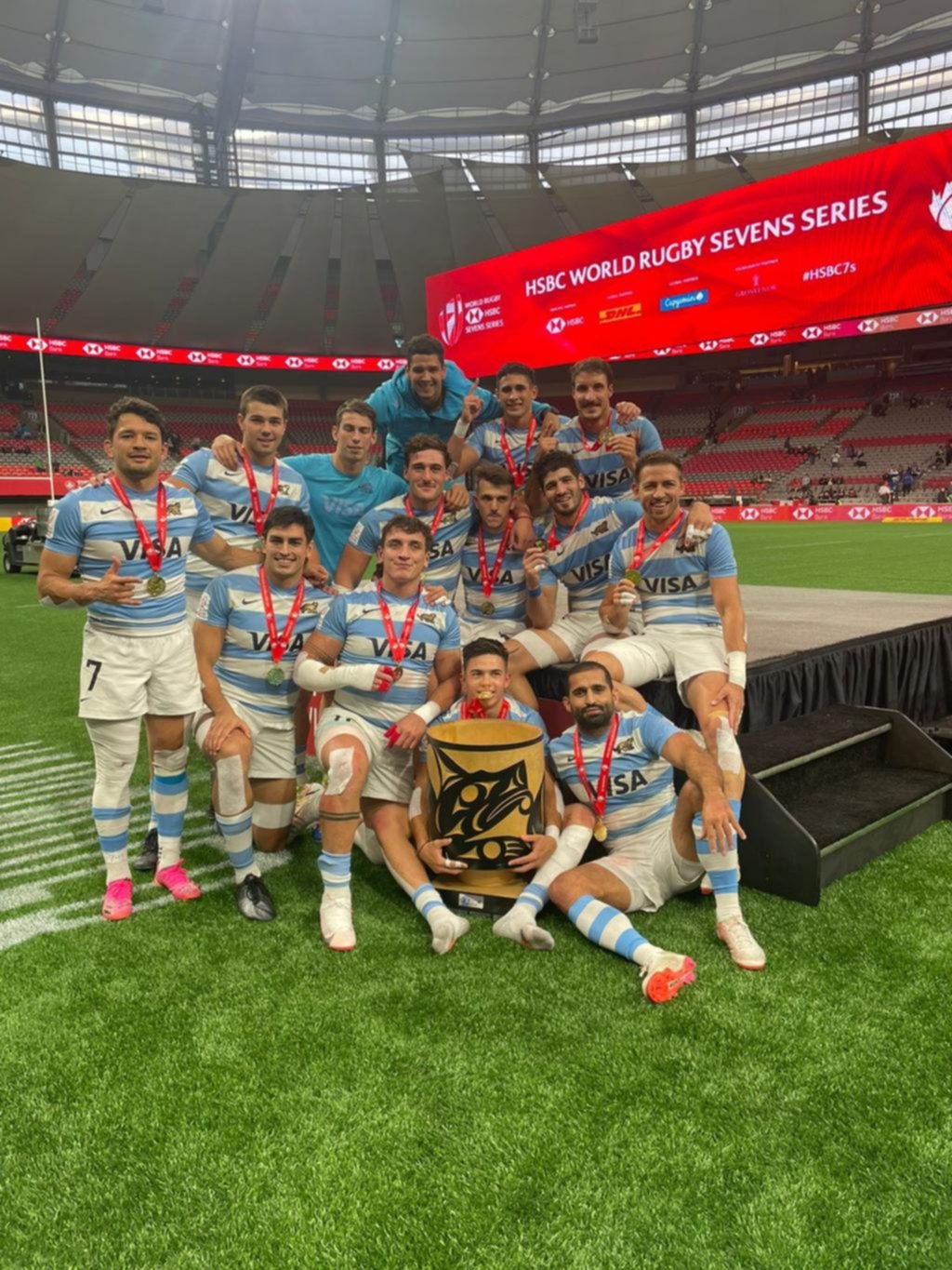 Histórica conquista de Los Pumas, en la serie Mundial de Seven