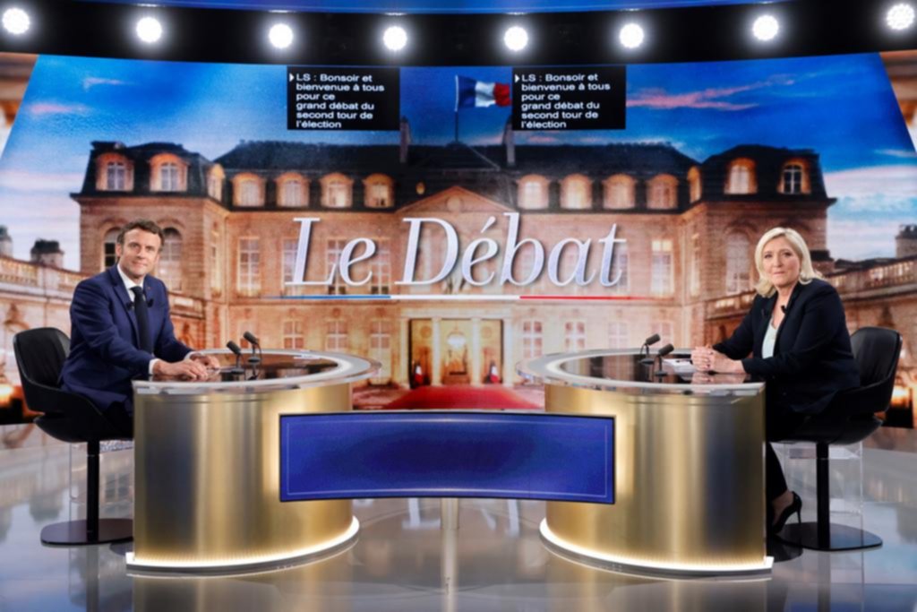 La invasión rusa se coló en el debate presidencial entre Macron y Le Pen