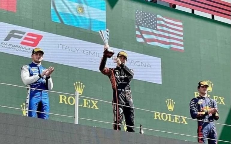 Un joven piloto argentino, que sueña con llegar a la F1, logró gran triunfo en Imola