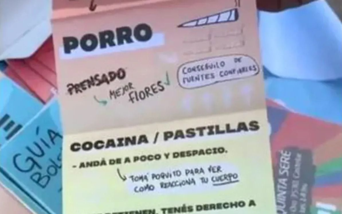 Repudian consejos del municipio de Morón sobre el consumo de drogas: "Tomá poquito para ver cómo reacciona tu cuerpo"
