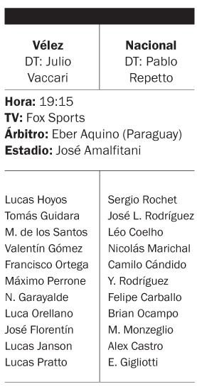 Vélez se juega una “final” ante Nacional