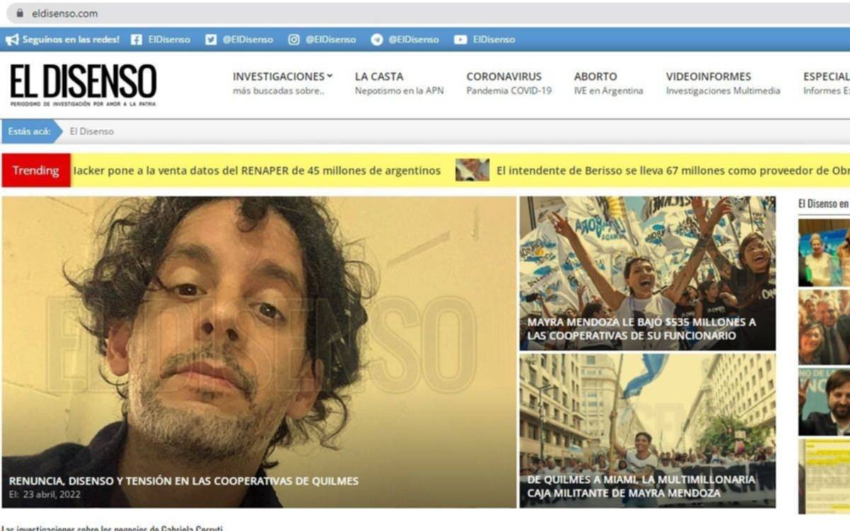 Tras los ataques el portal "El Disenso" ya está en línea