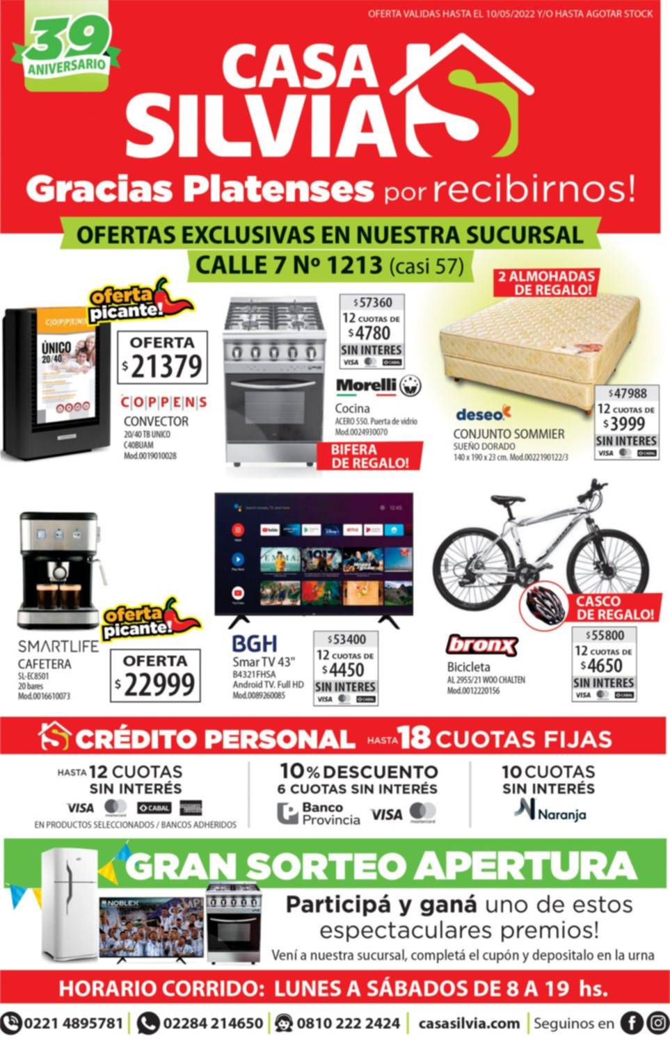 Casa Silvia te espera con el ¡Gran Sorteo Apertura!