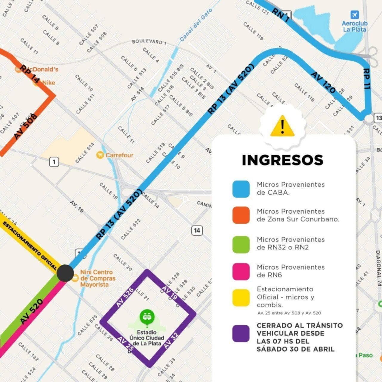 Anillo de seguridad, controles y desvíos en la previa de La Renga