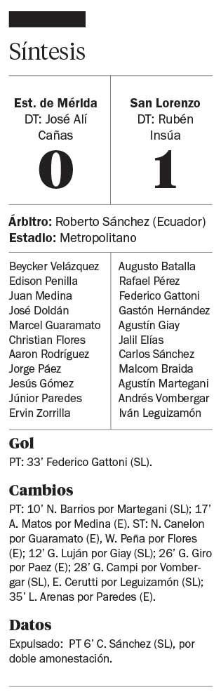 San Lorenzo festejó con un golazo de Gattoni