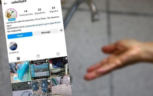 Cansados de la falta de agua, vecinos de La Plata armaron un Instagram con varios reclamos: "Es lo que nos pasa"