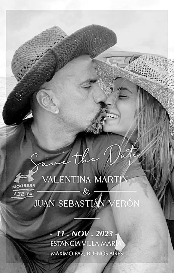 “Save the date”: Qué se sabe de la boda de Verón