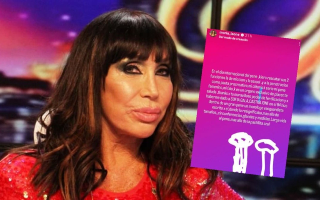 Moria Casán festejó en las redes el "Día Internacional del Pene" con un divertido mensaje : "Quiero rescatar..."