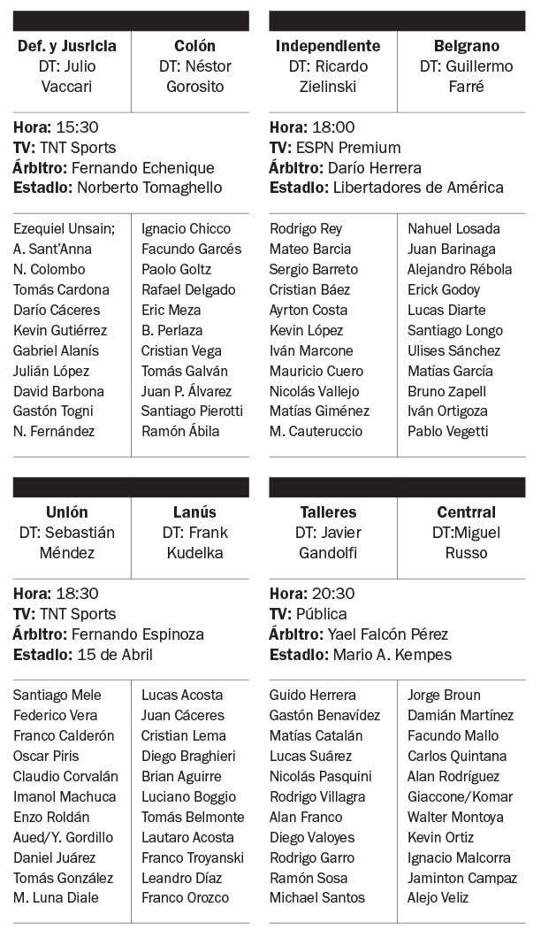 Con cuatro partidos se completa la 14ta. fecha de la Liga