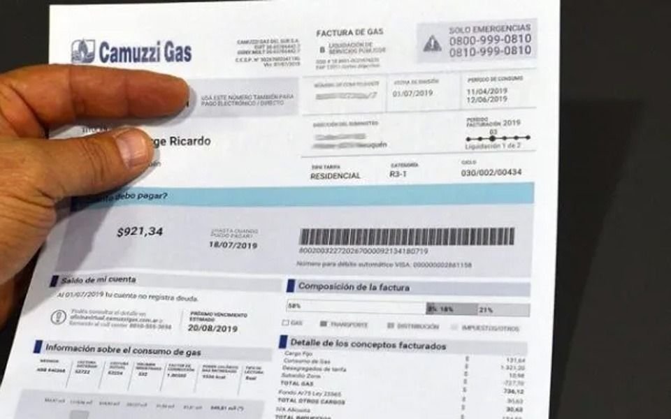 Tarifas de gas: el ítem "oculto" de la boleta que se incrementa en un 1000%