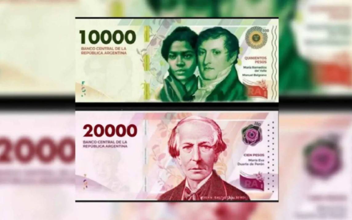 Los nuevos billetes de 10.000 pesos circularán desde mayo