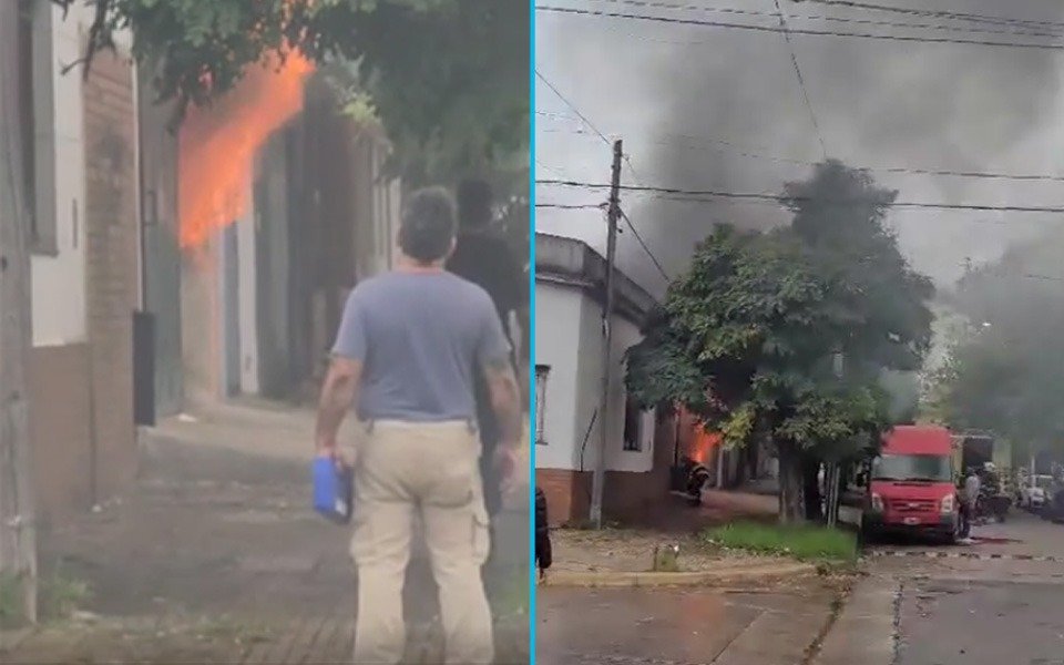 Un incendio desató momentos de extrema tensión en La Plata