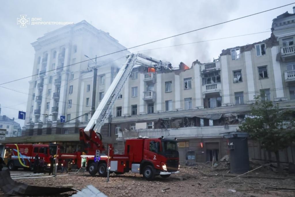 Bombardeo ruso a una torre de TV ucraniana