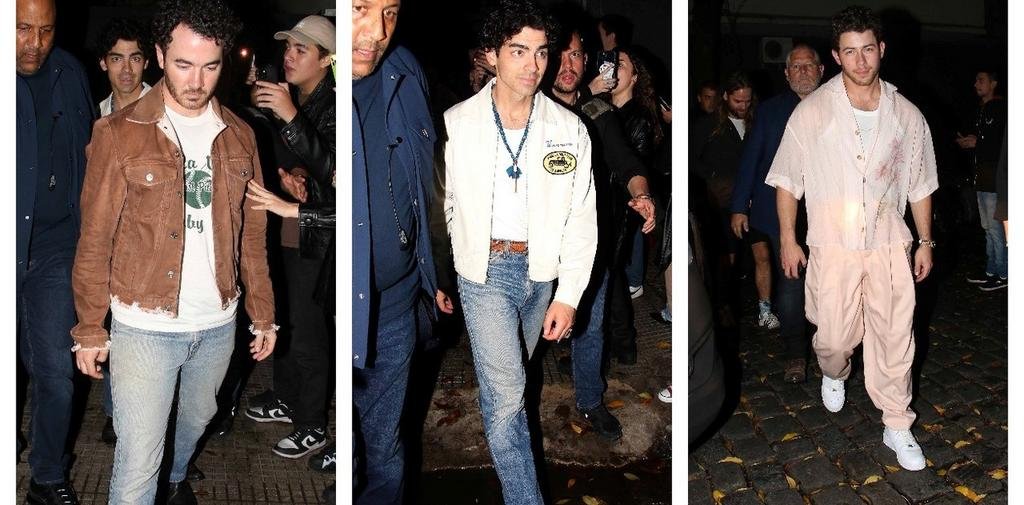 Los Jonas Brothers, de paseo por la noche porteña