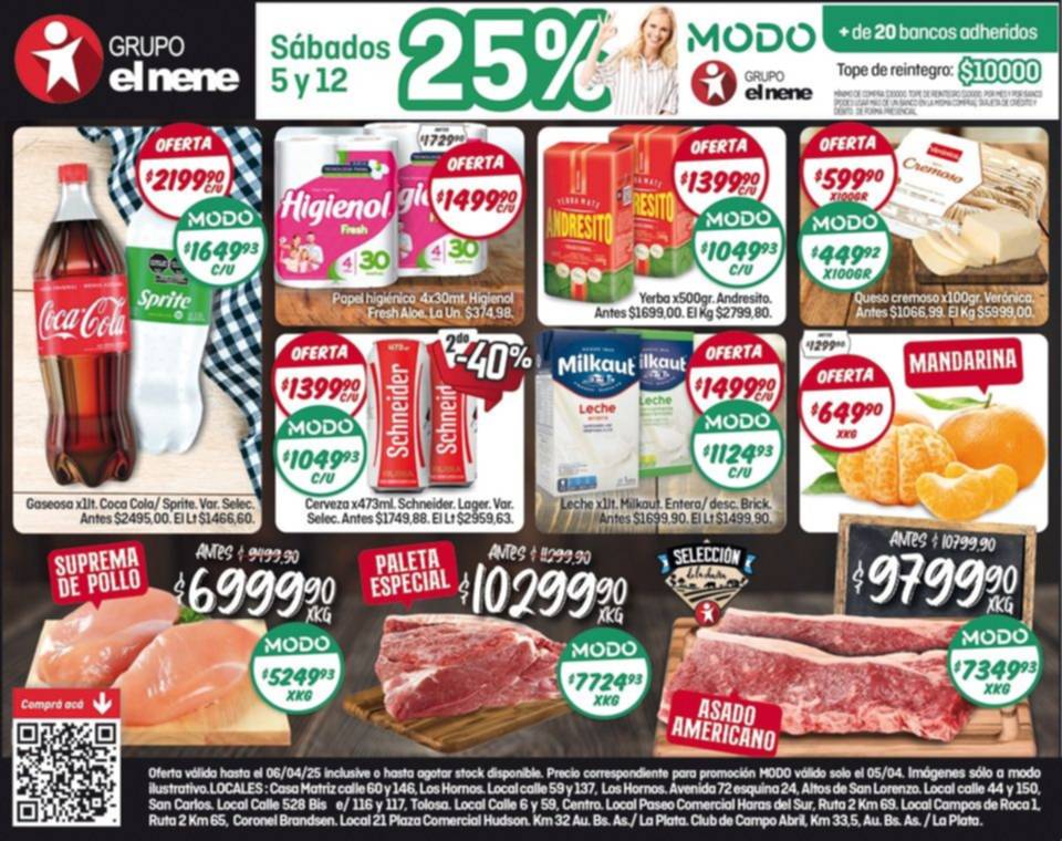 ¡Mirá estas ofertas! En El Nene hay 25% de reintegro con Modo