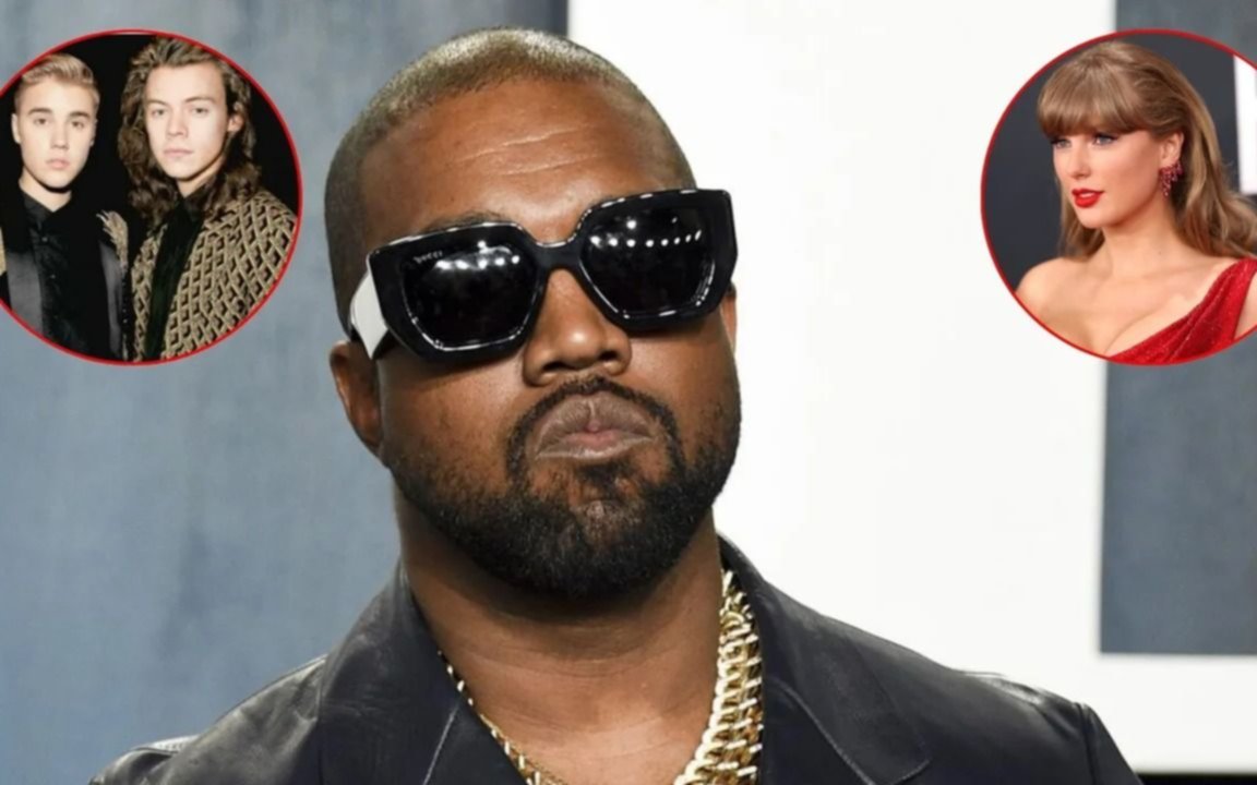 El bombazo de Kanye West: dijo que Justin Bieber, Harry Styles y Taylor Swift hicieron un trío "y no lo llamaron" por racismo