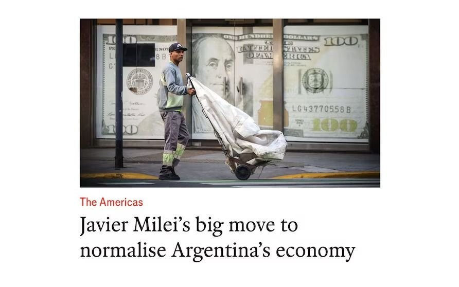 Para The Economist "Milei aparece más cerca que nunca de lograr su transformación económica"