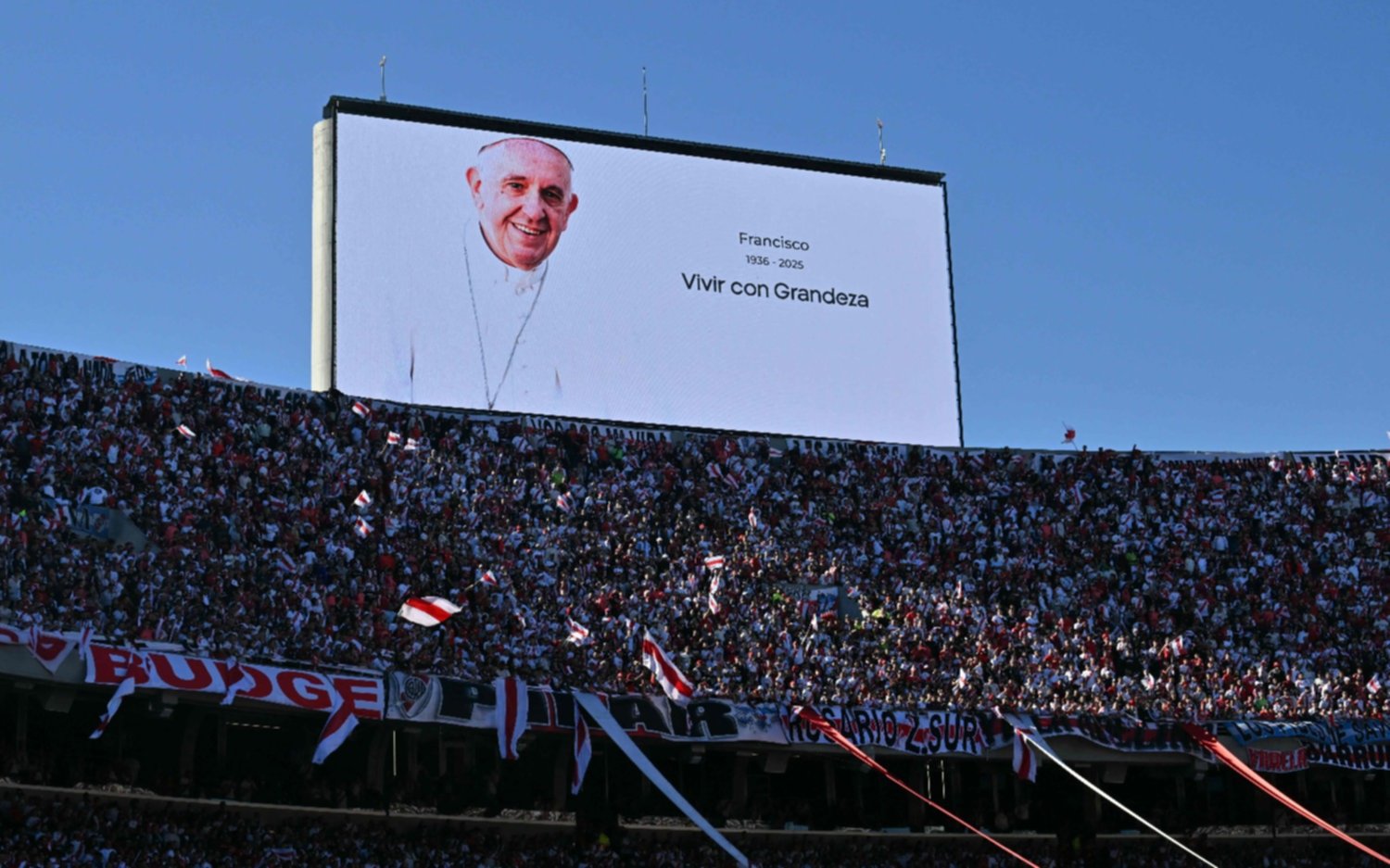 River vs Boca.- El emotivo homenaje al Papa Francisco en la previa del Superclásico