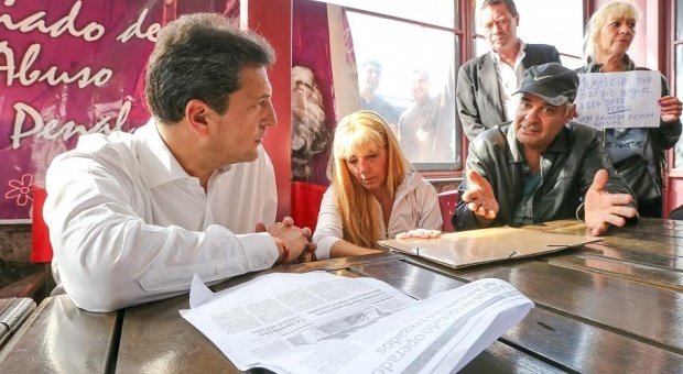 Massa estuvo en Avellaneda con Mario Serrano
