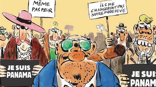 Charlie Hebdo parodió el caso 
"Panama Papers"