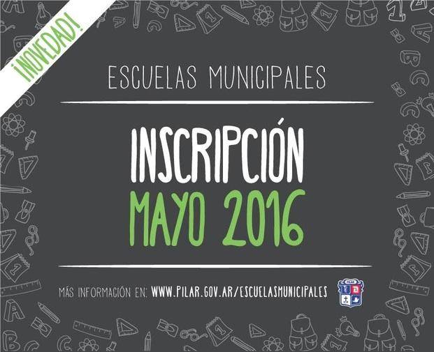 Las Escuelas Municipales ahora también inscribirán en el mes de mayo