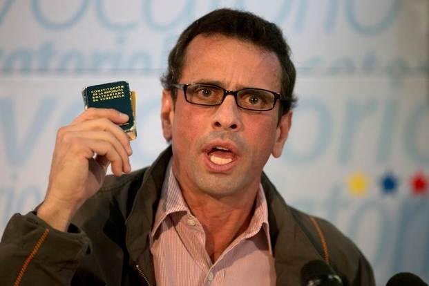 Capriles llama a marchar y a desobedecer el estado de excepción