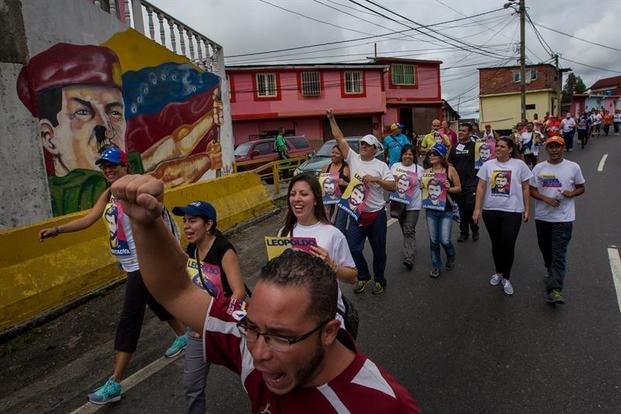 Marcha en Venezuela por la libertad de Leopoldo López