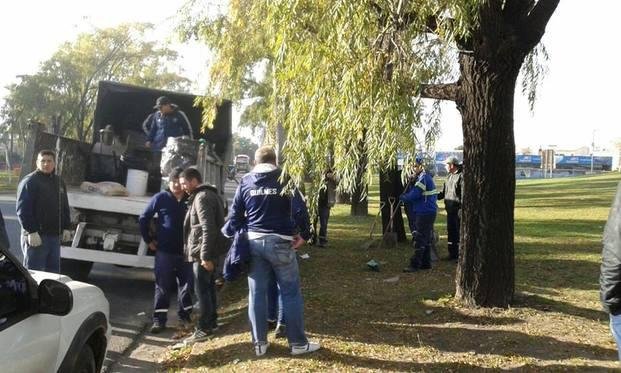 Trabajo sobre avenida Caseros