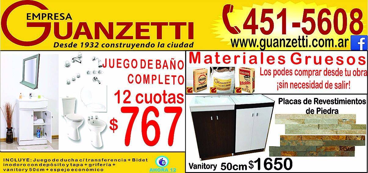 Guanzetti te espera con los mejores materiales