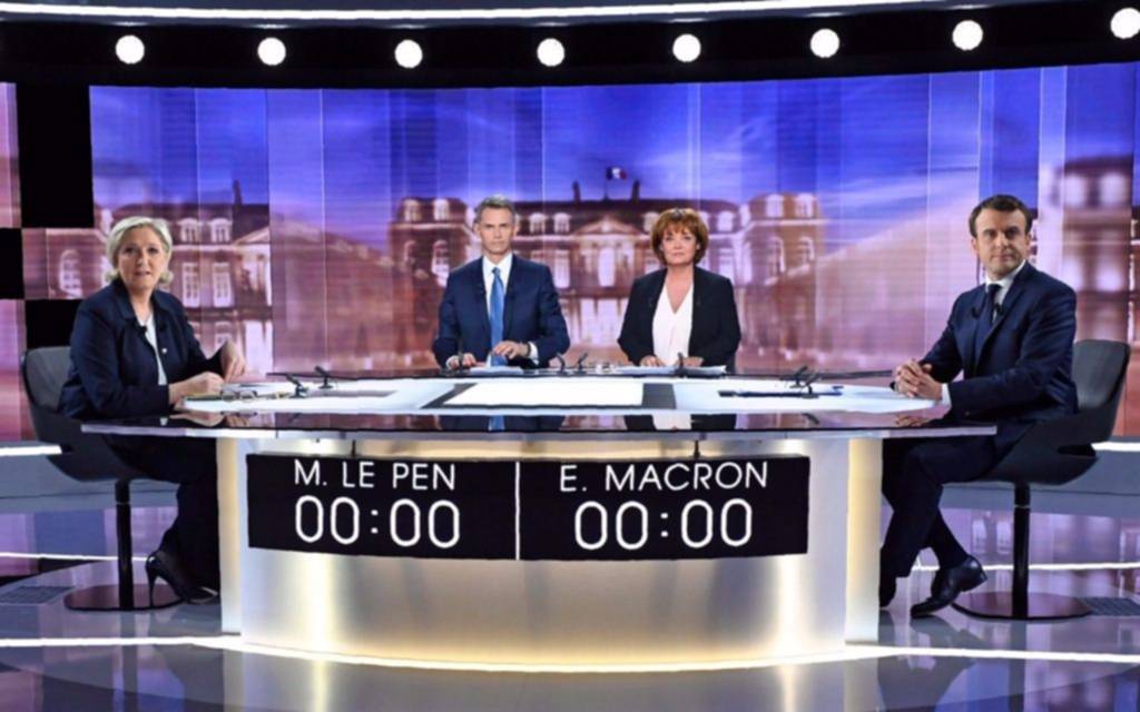 Macron y Le Pen cruzaron acusaciones en su único debate