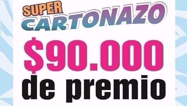 Controlá El Cartonazo que esta semana reparte $90.000