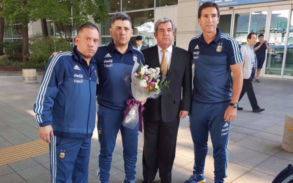 El Sub-20 llegó a Corea para jugar el Mundial