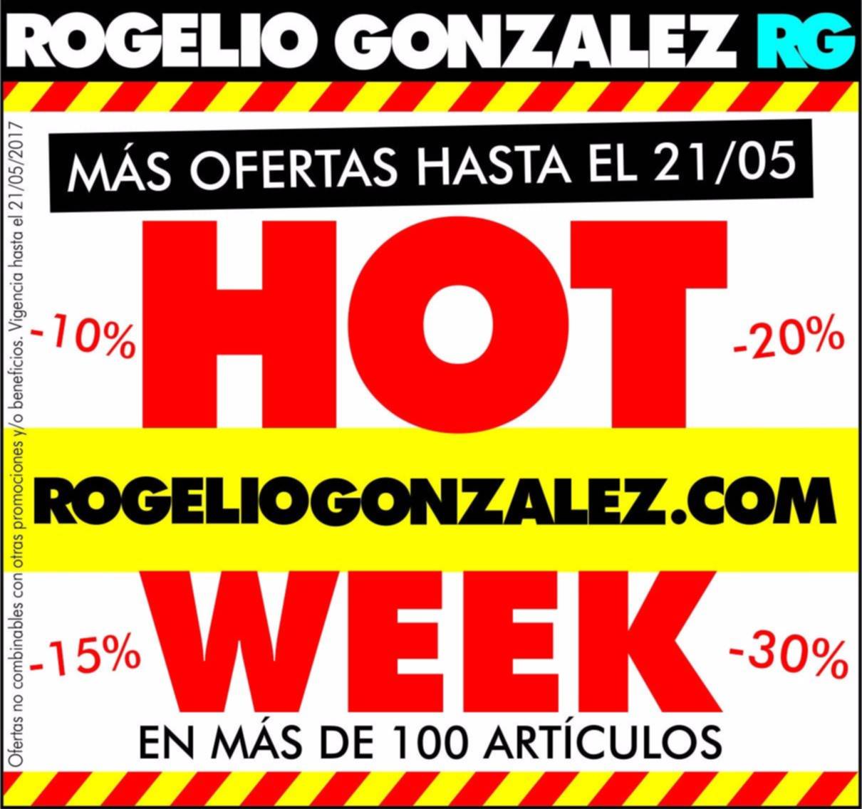 Rogelio Gonzalez te espera con su Hot Week