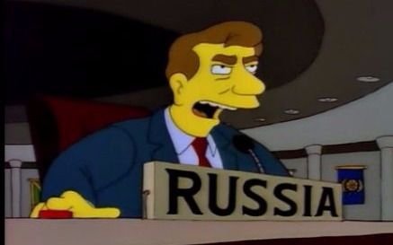 Rusia y Ucrania "en guerra" por twitter con un GIF de los Simpsons