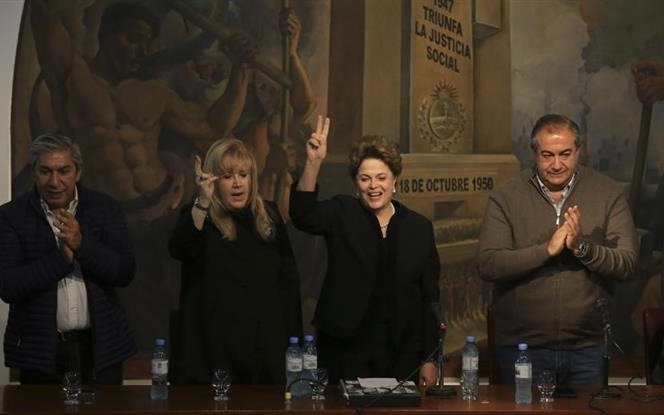 Con Dilma Rousseff, la CGT celebró el Día del Trabajador